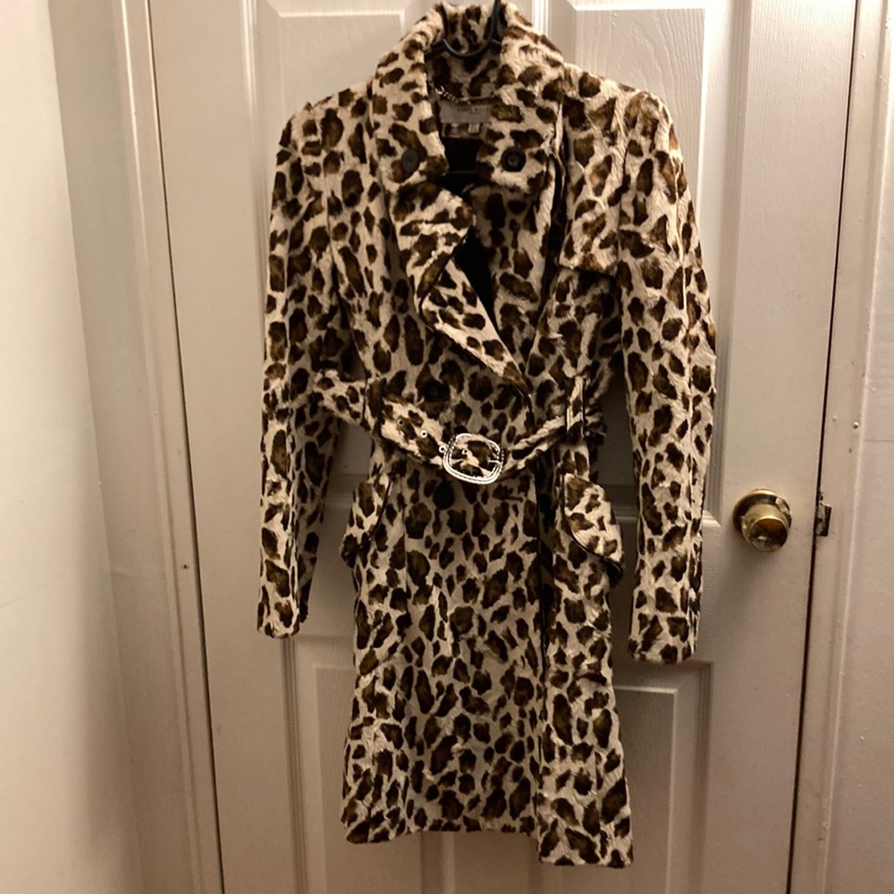 Karen Millen - Size 2 - Faux Fur trench